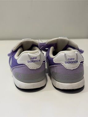 New Balance Kids Purple and Gray Velcro Sneakers